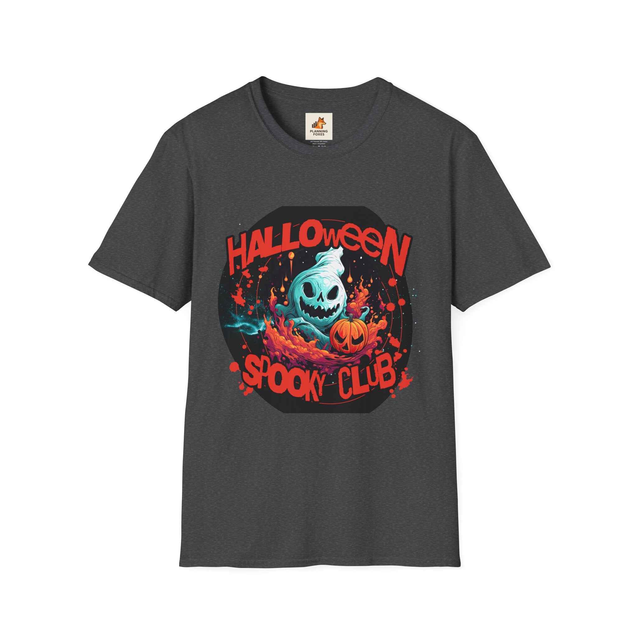 Halloween Spook Club T-Shirt — Haunted Pumpkin Ghost Graphic