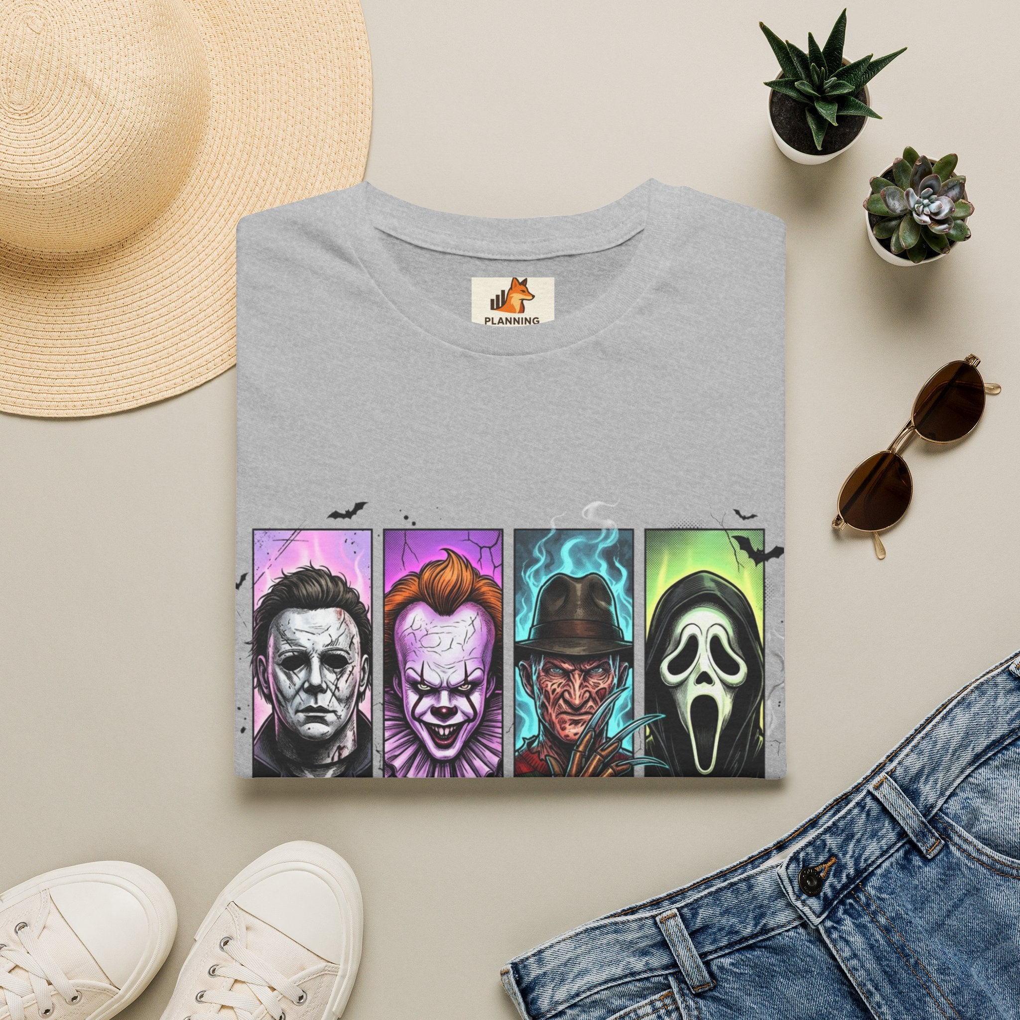 Halloween Horror Icons T-Shirt — "Spooky Season" Graphic Tee