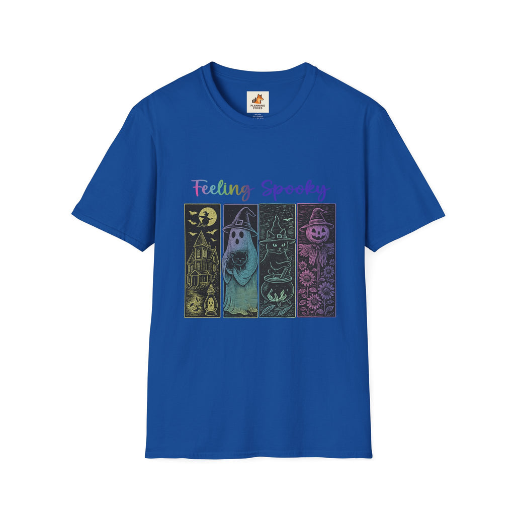 Feeling Spooky Halloween T-Shirt — Cute Ghost, Witch & Pumpkin Design