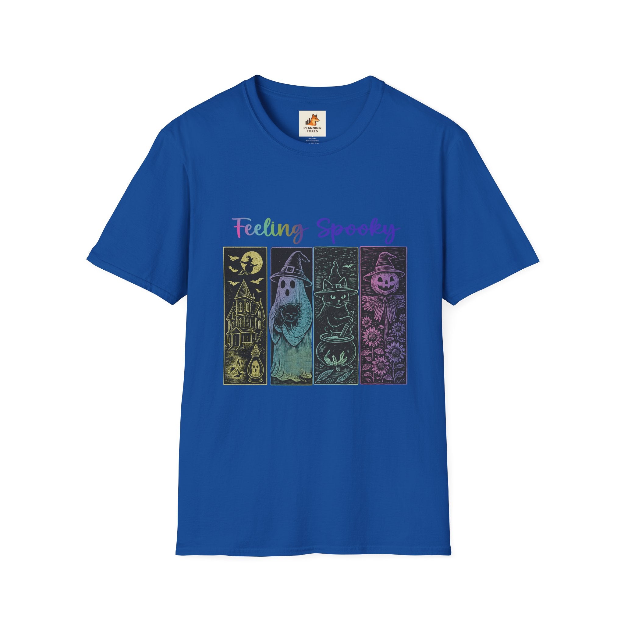 Feeling Spooky Halloween T-Shirt — Cute Ghost, Witch & Pumpkin Design