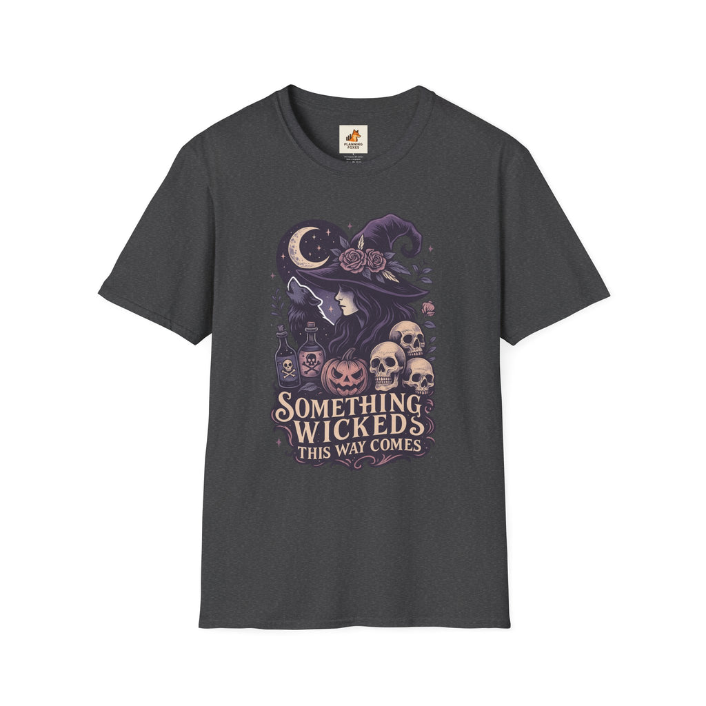 Witchy Moon T‑Shirt — "Something Wicked This Way Comes" Halloween Tee