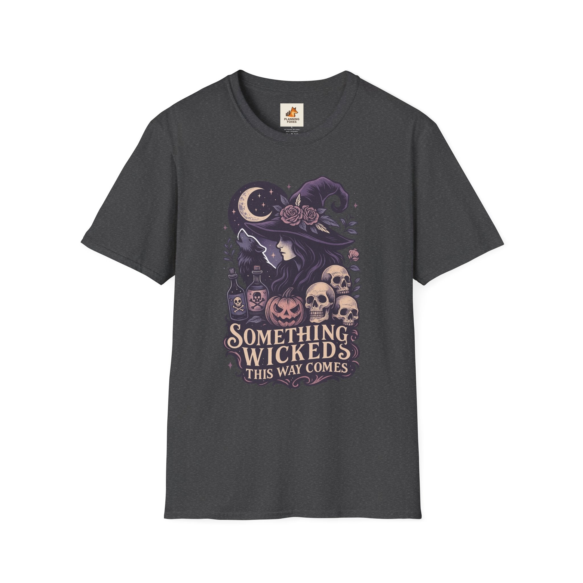 Witchy Moon T‑Shirt — "Something Wicked This Way Comes" Halloween Tee
