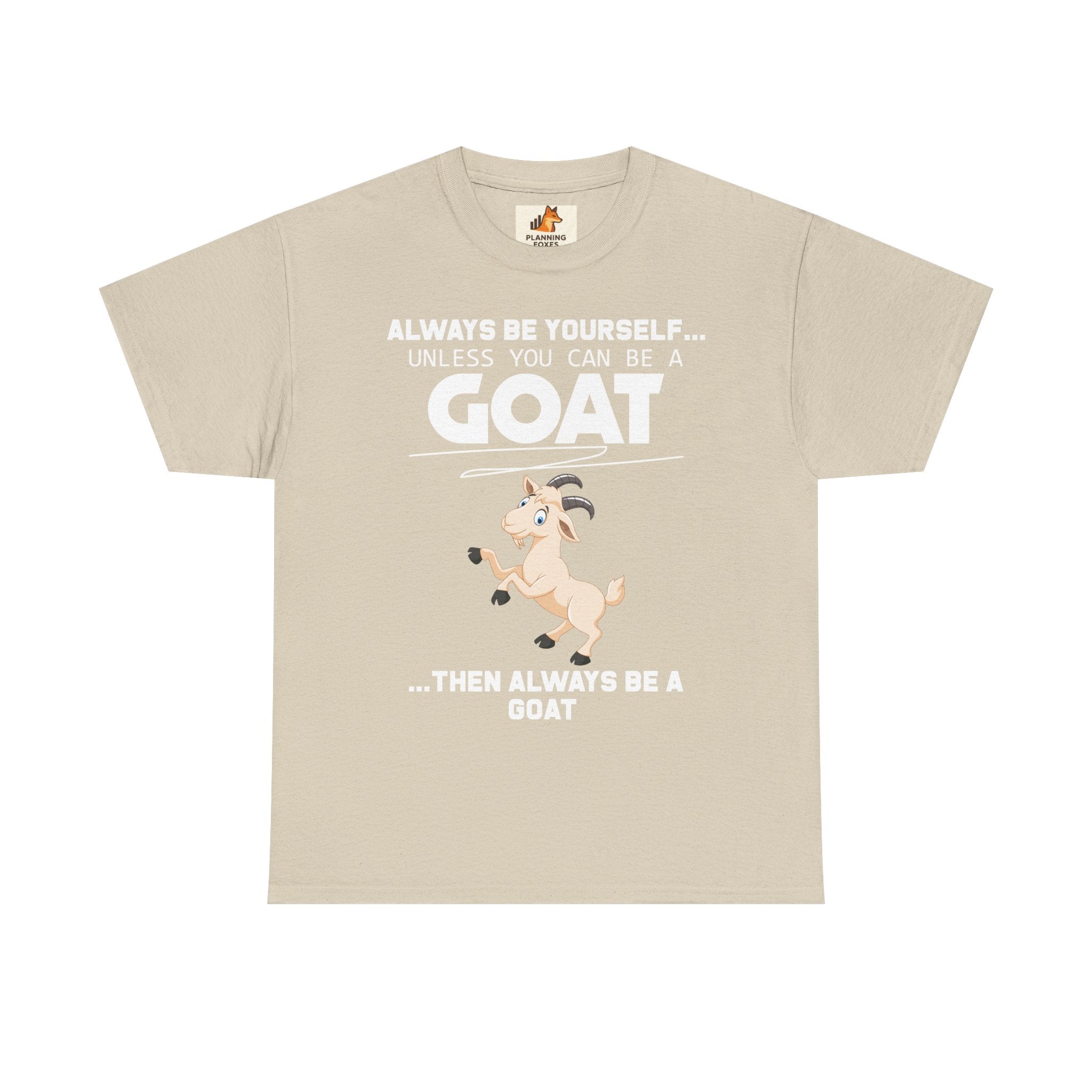 Cute Cartoon Goat Graphic Tee — Playful Farm Animal Shirt