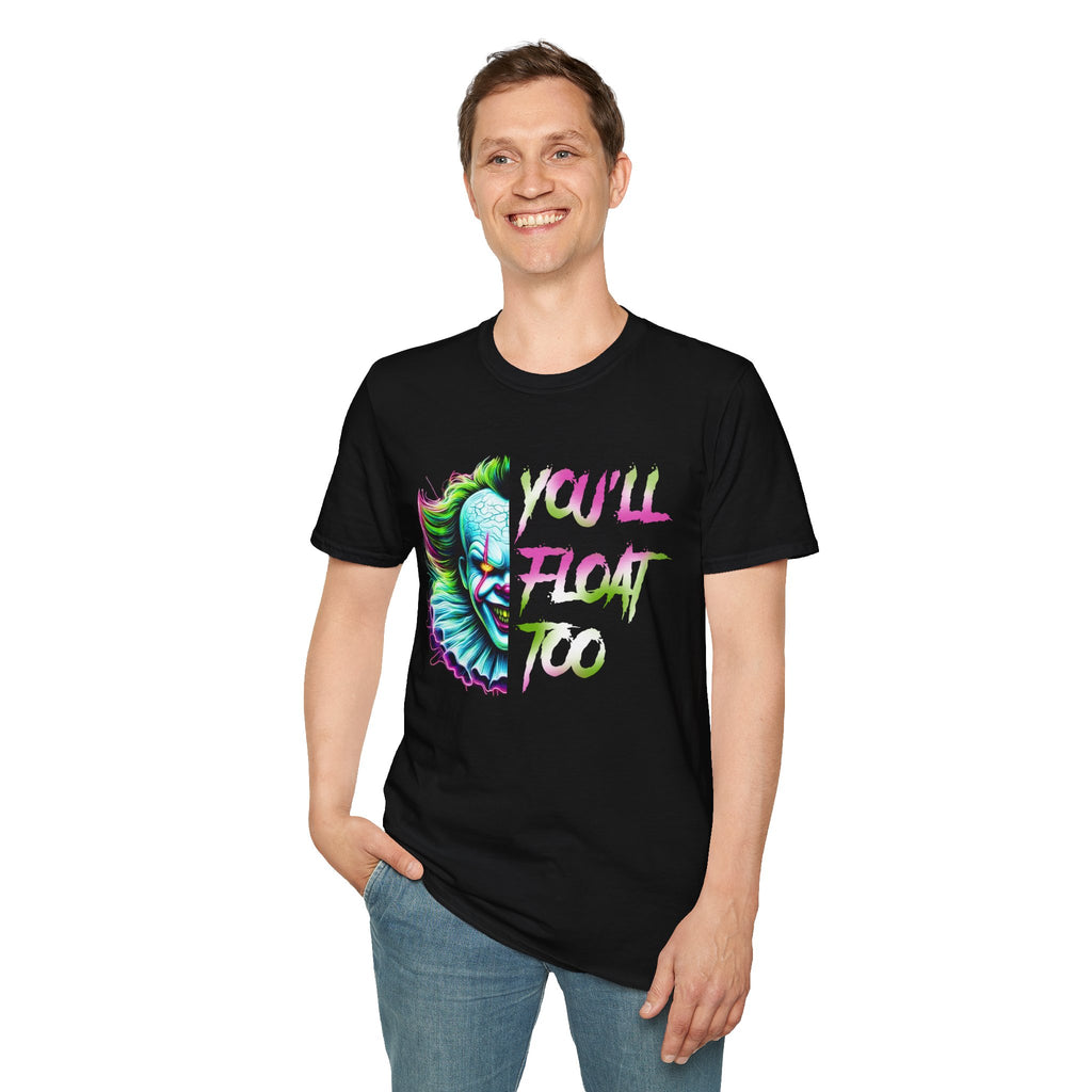 Horror Clown IT "You'll Float Too" T‑Shirt
