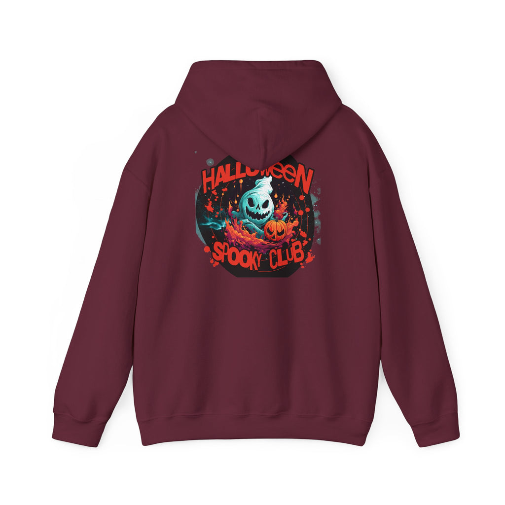 Halloween Spooky Club Hoodie — Fatality Retro Skull Horror Pullover