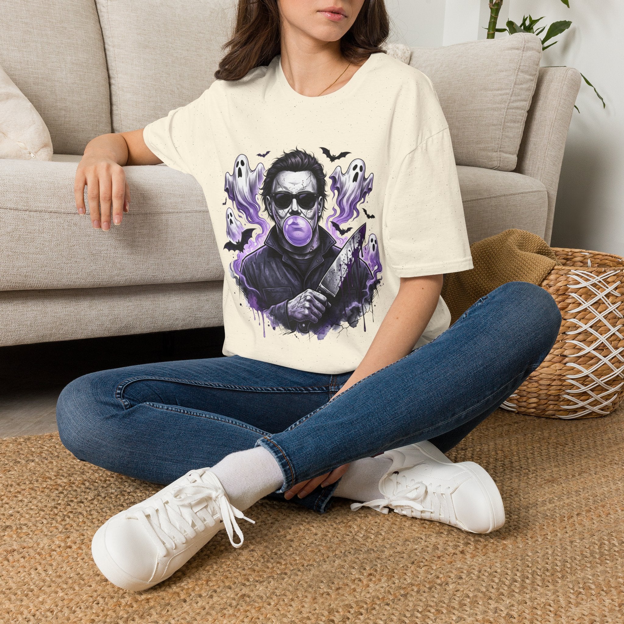 Vintage Horror Icon T-Shirt — Bubblegum Jason Design