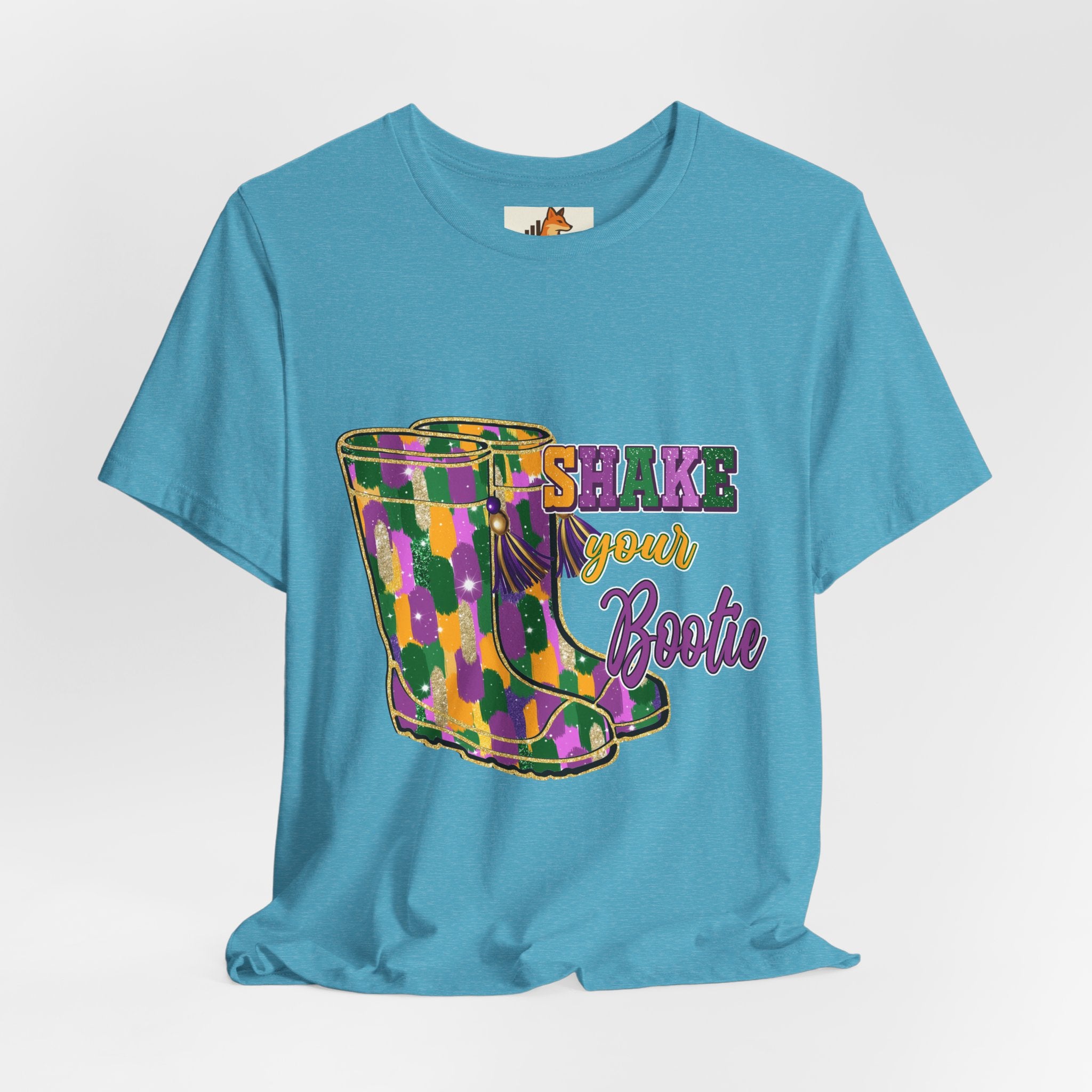 Mardi Gras 'Shake Your Bootie' T‑Shirt — Louisiana Fleur‑de‑Lis Tee