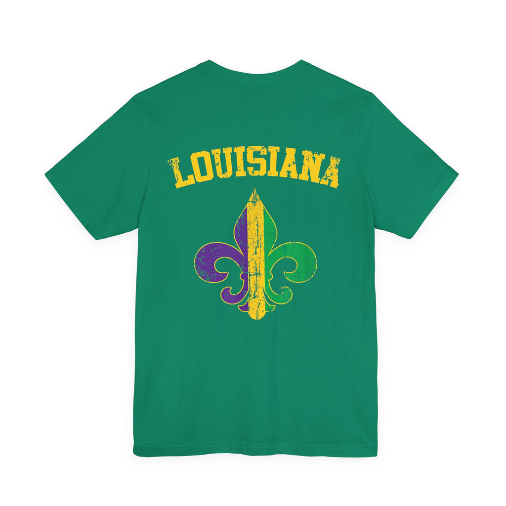 Mardi Gras 'Shake Your Bootie' T‑Shirt — Louisiana Fleur‑de‑Lis Tee