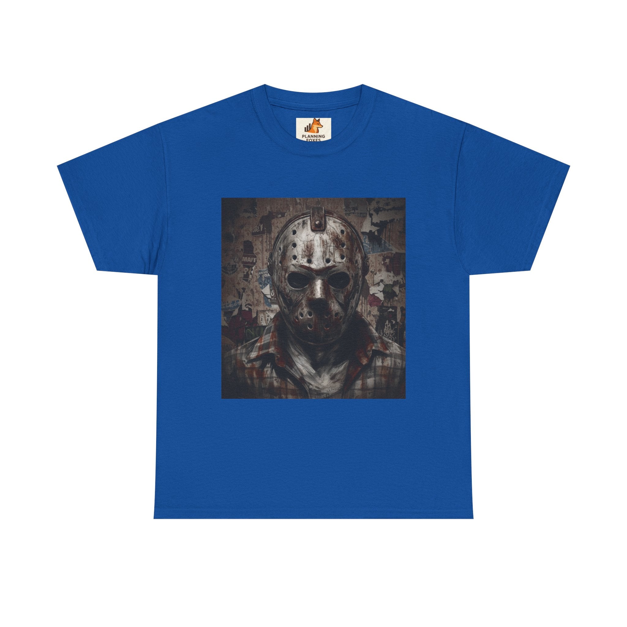 Hockey Mask Horror Tee — Retro Jason-Style Slasher Graphic Shirt