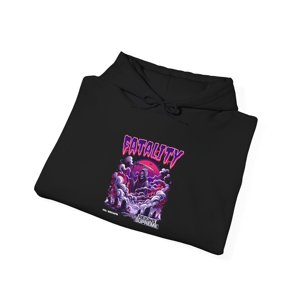 Halloween Spooky Club Hoodie — Fatality Retro Skull Horror Pullover