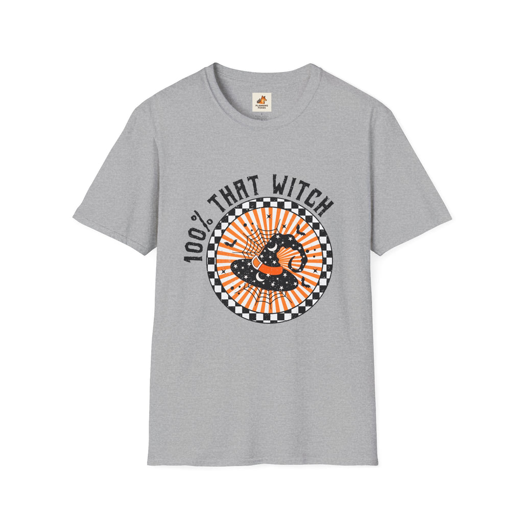 100% That Witch T-Shirt — Retro Halloween Witch Graphic Tee