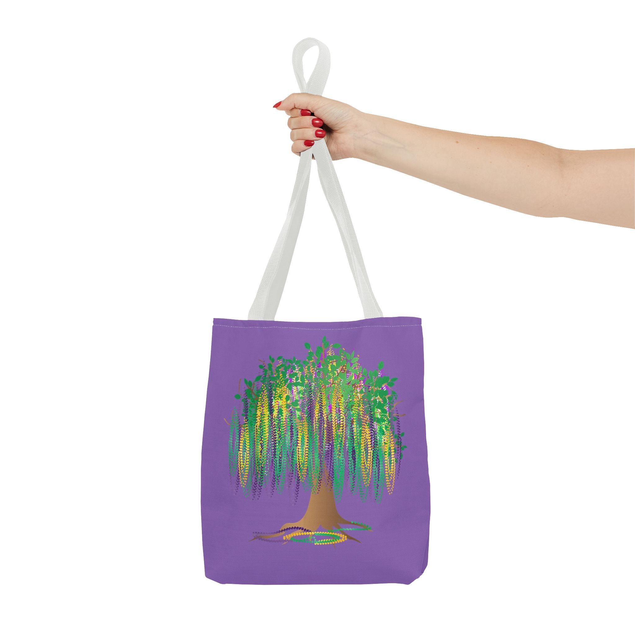 Mardi Gras Bead Tree Art Tote
