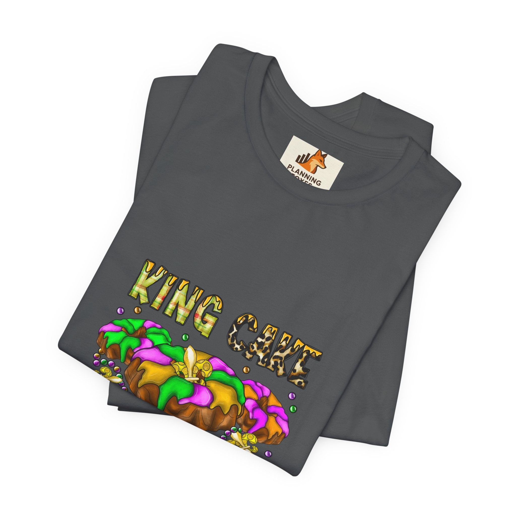 King Cake Calories Tee — Mardi Gras Louisiana Fleur-de-Lis Shirt