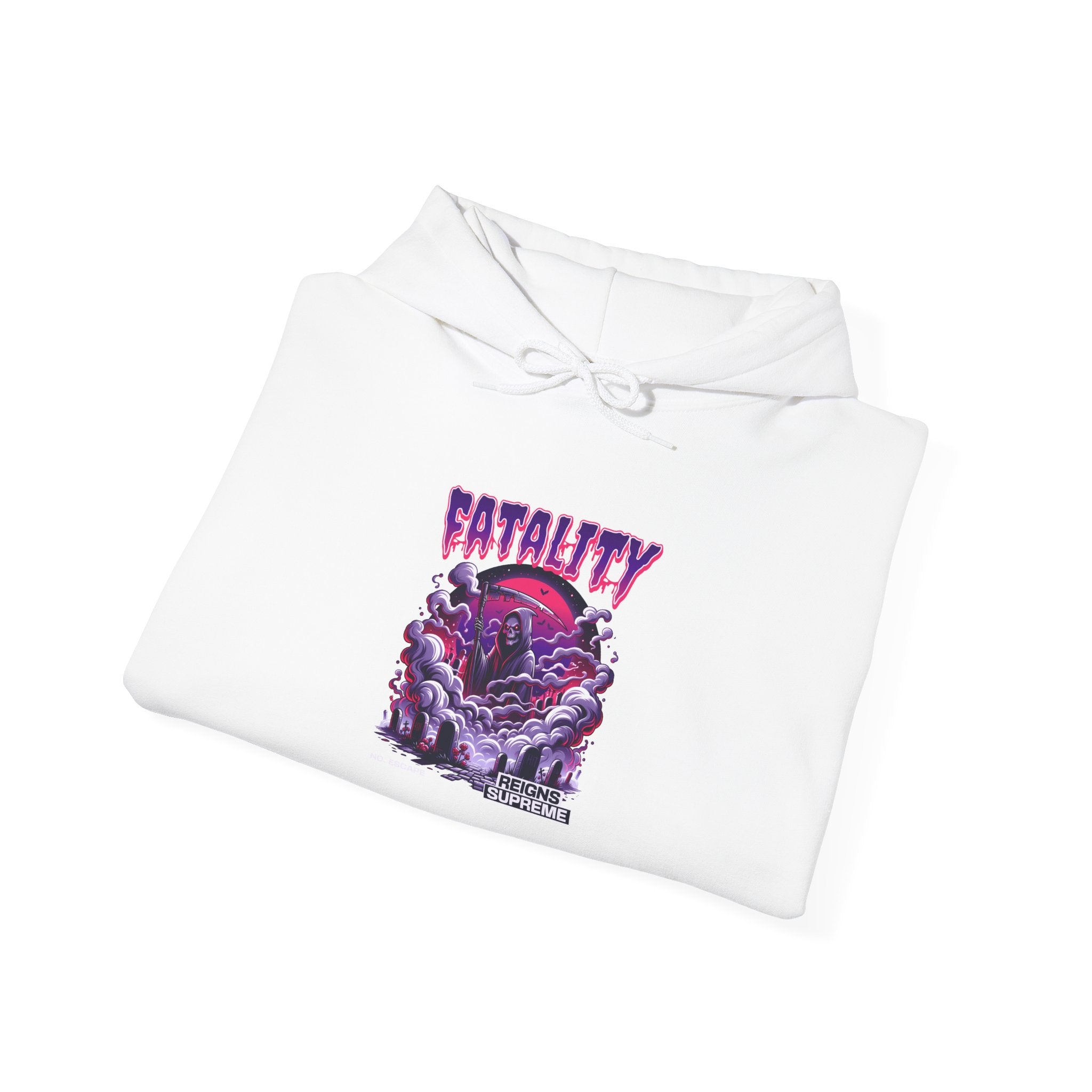 Halloween Spooky Club Hoodie — Fatality Retro Skull Horror Pullover