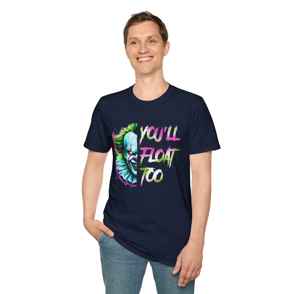 Horror Clown IT "You'll Float Too" T‑Shirt