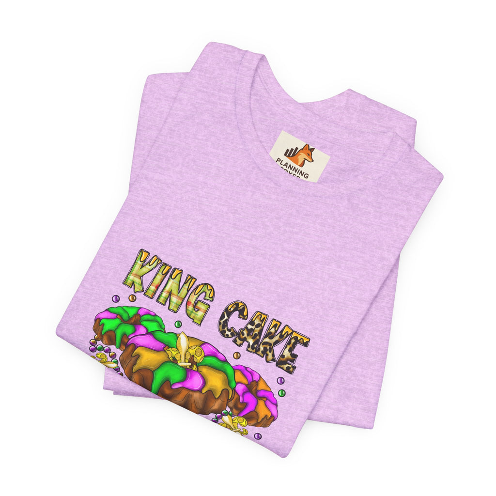 King Cake Calories Tee — Mardi Gras Louisiana Fleur-de-Lis Shirt
