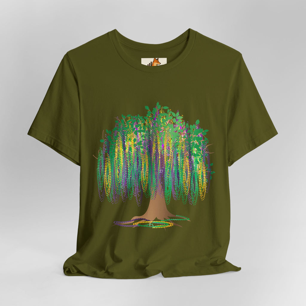 Mardi Gras Willow T-Shirt — Louisiana Fleur-de-Lis Tee