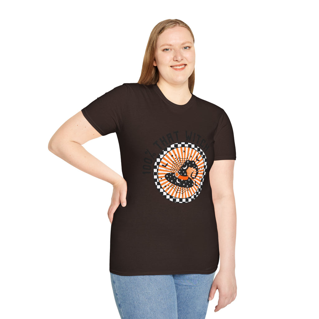 100% That Witch T-Shirt — Retro Halloween Witch Graphic Tee