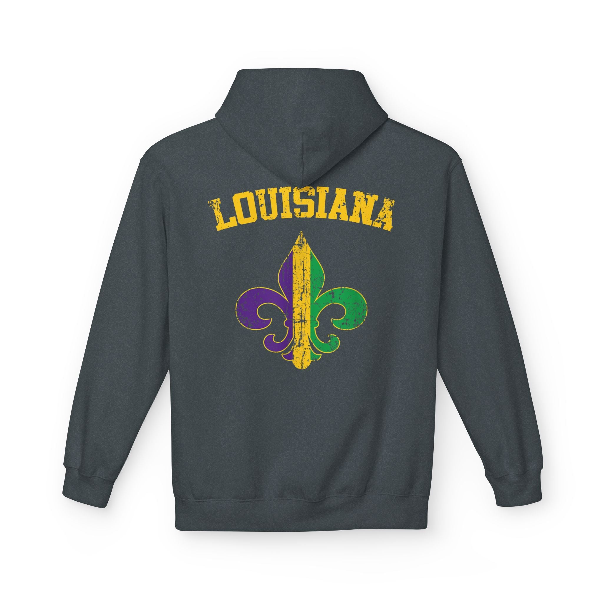 Mardi Gras Louisiana Fleur-de-Lis Hoodie — Bruh Gator Graphic
