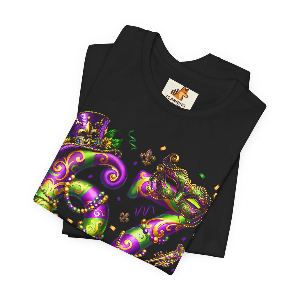 Mardi Gras 67 Bruh T-Shirt — Festive Beads & Mask Party Tee