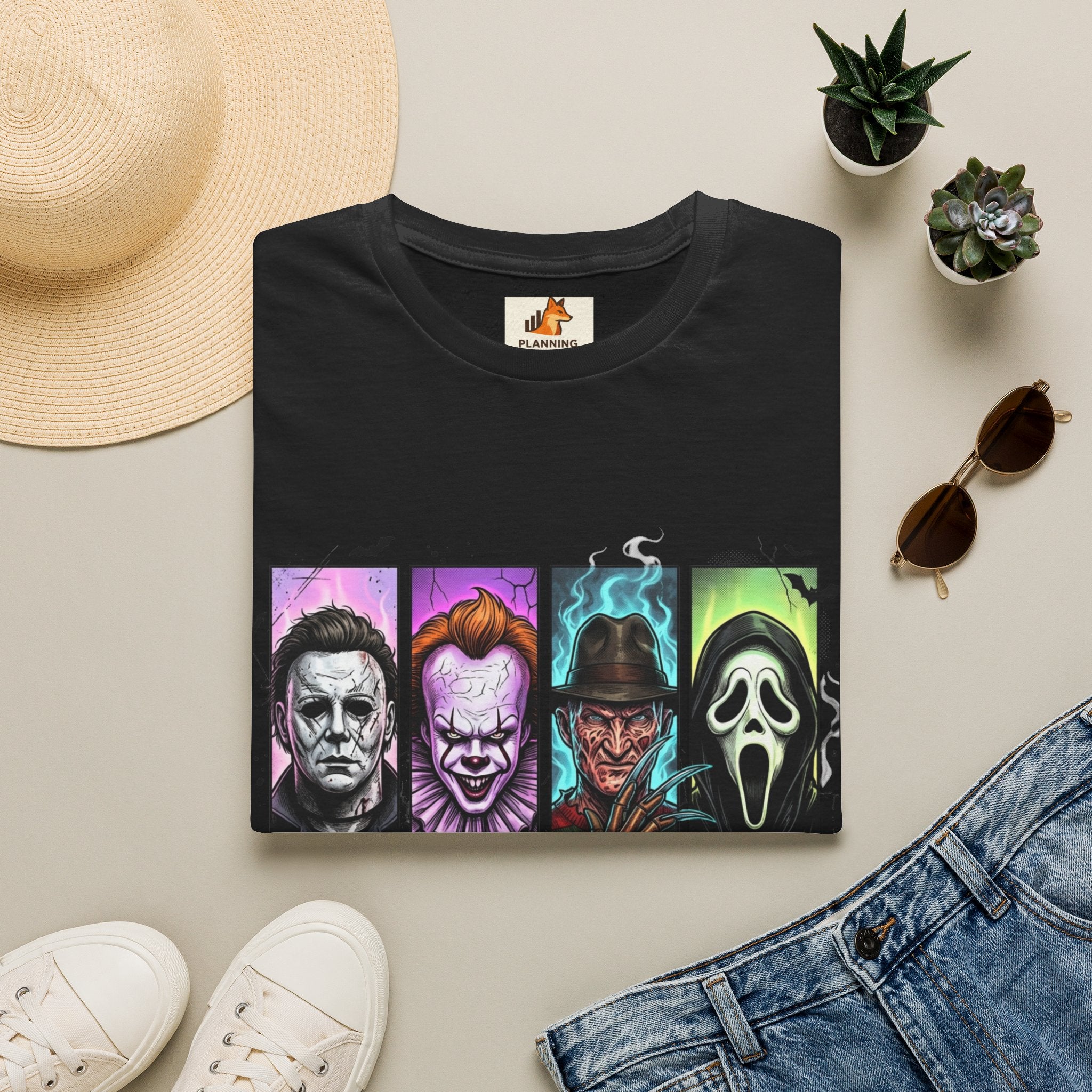 Halloween Horror Icons T-Shirt — "Spooky Season" Graphic Tee