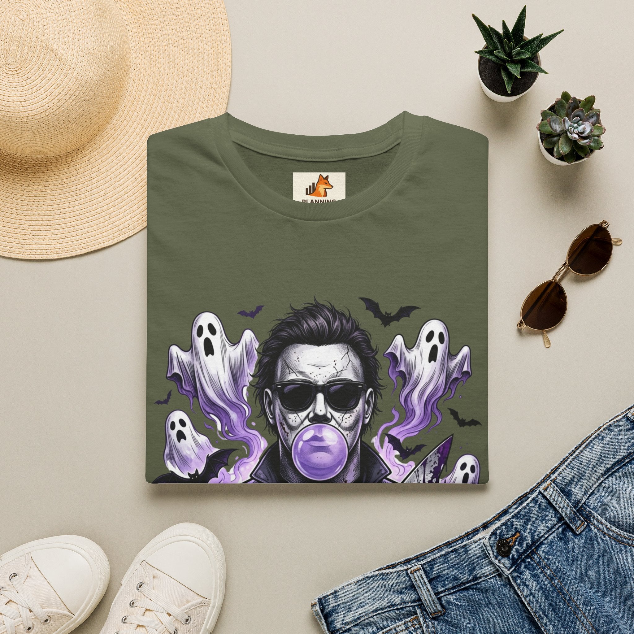 Vintage Horror Icon T-Shirt — Bubblegum Jason Design