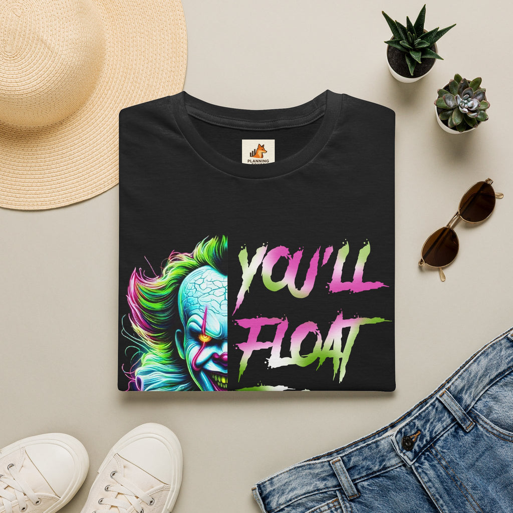 Horror Clown IT "You'll Float Too" T‑Shirt
