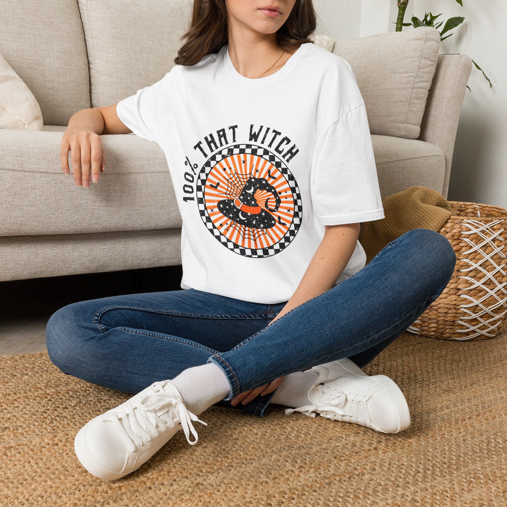 100% That Witch T-Shirt — Retro Halloween Witch Graphic Tee
