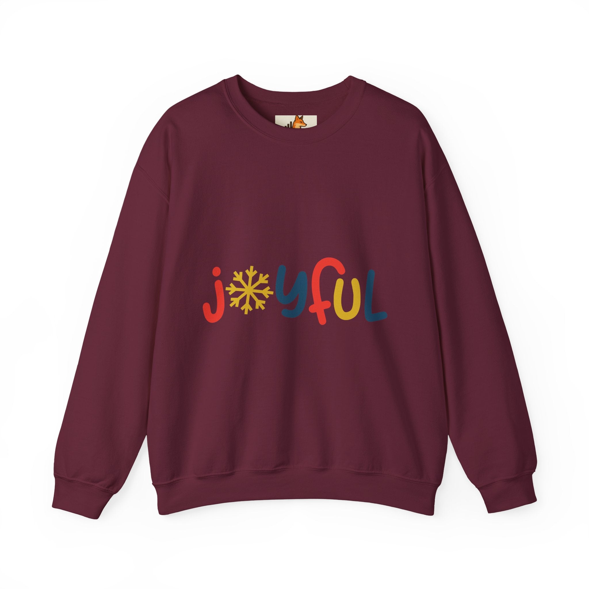 Joyful Snowflake Crewneck Sweatshirt — Festive Holiday Graphic Sweatshirt