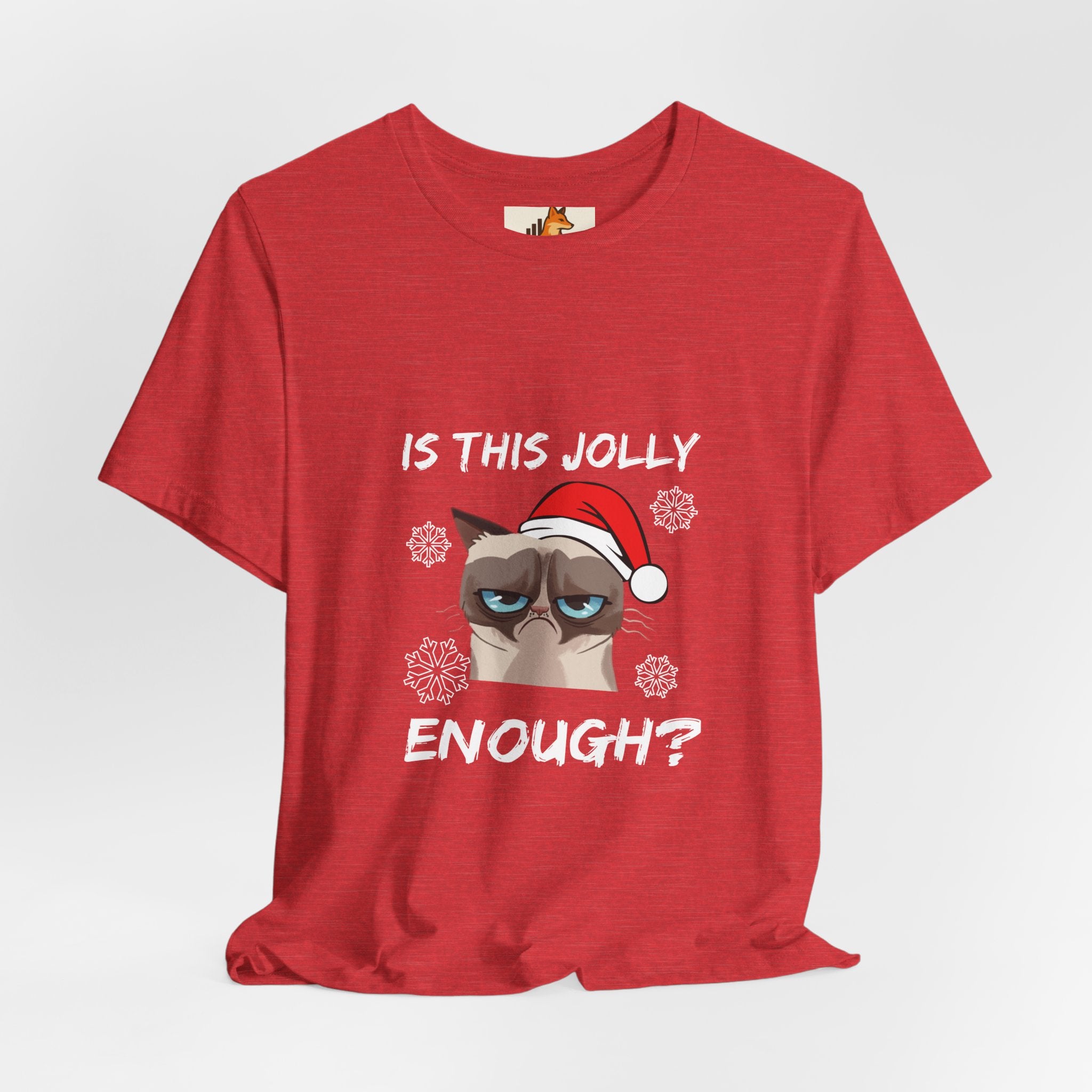 Grumpy Cat Santa Tee — Funny Holiday Graphic T-Shirt ('Is This Enough?')