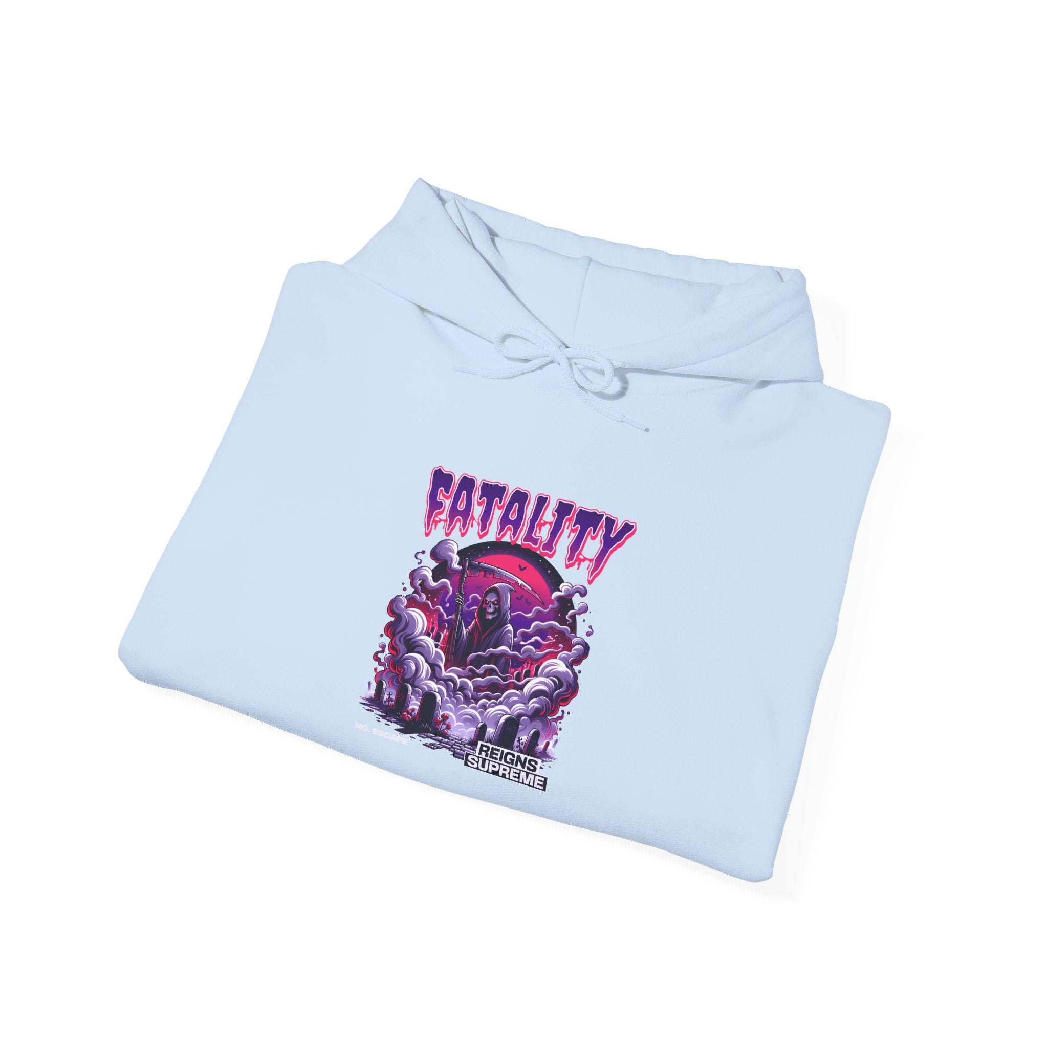 Halloween Spooky Club Hoodie — Fatality Retro Skull Horror Pullover