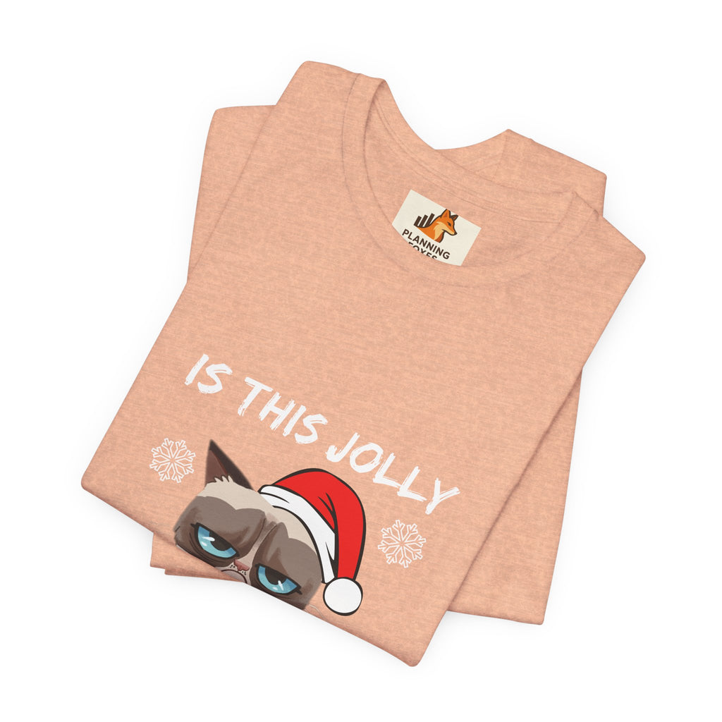 Grumpy Cat Santa Tee — Funny Holiday Graphic T-Shirt ('Is This Enough?')