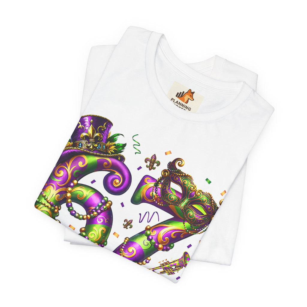 Mardi Gras 67 Bruh T-Shirt — Festive Beads & Mask Party Tee
