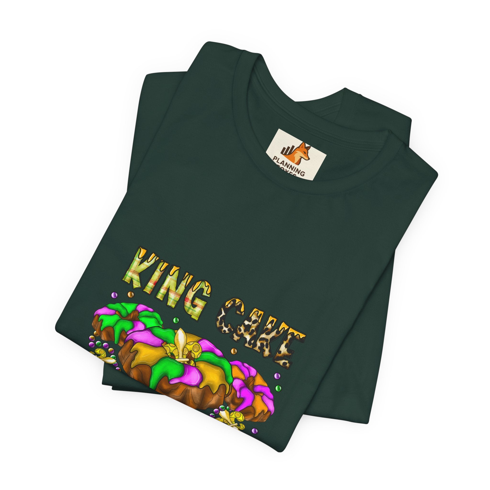 King Cake Calories Tee — Mardi Gras Louisiana Fleur-de-Lis Shirt