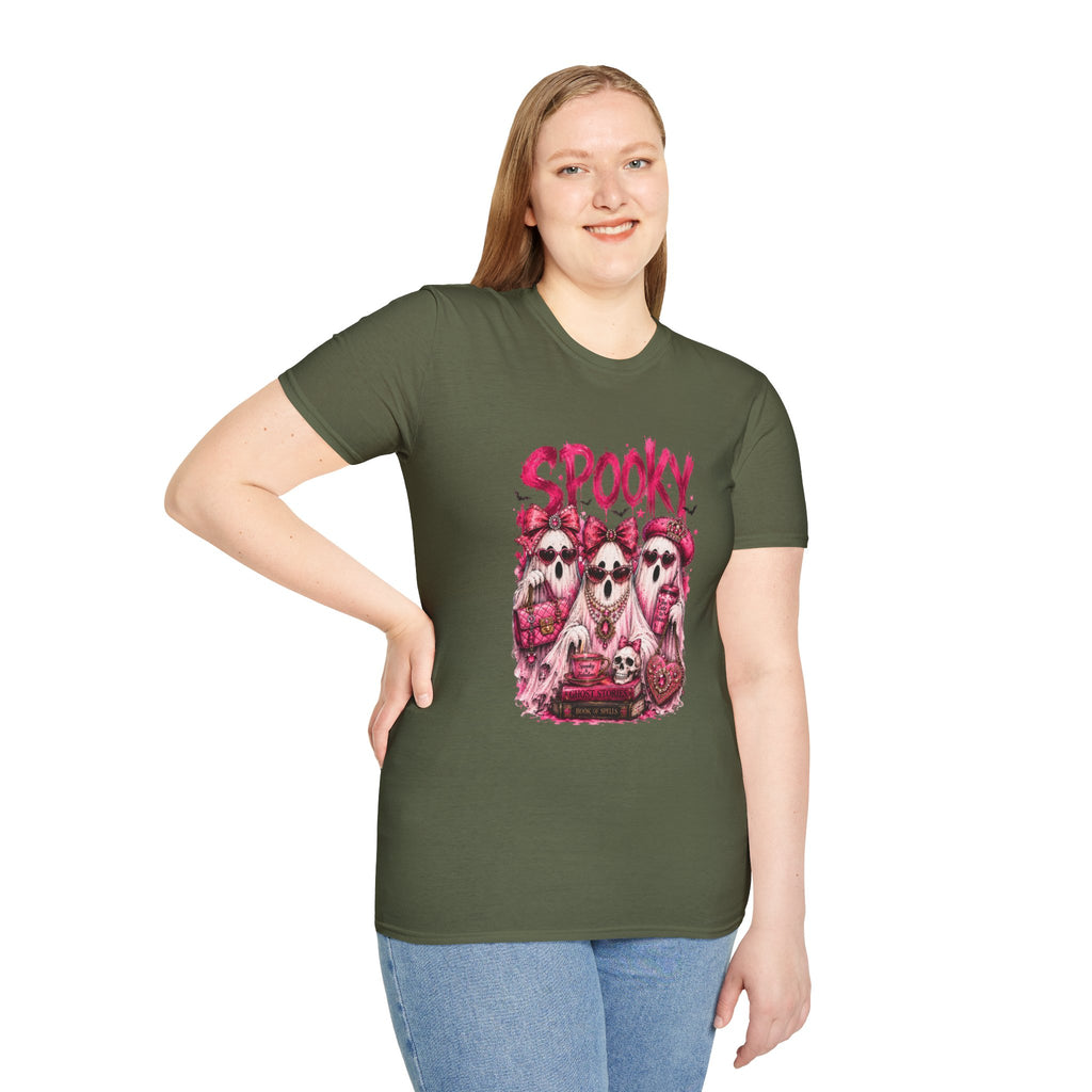 Spooky Pink Skull Trio T-Shirt