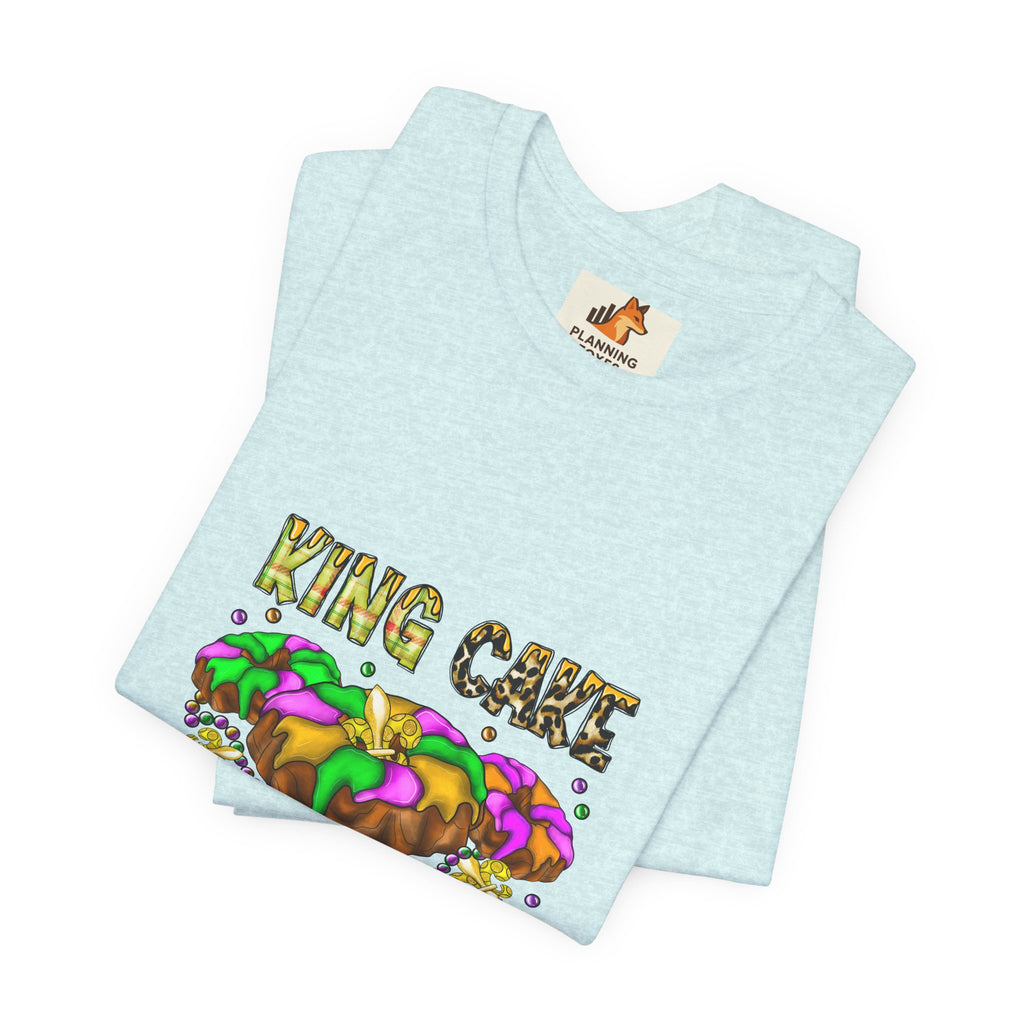 King Cake Calories Tee — Mardi Gras Louisiana Fleur-de-Lis Shirt
