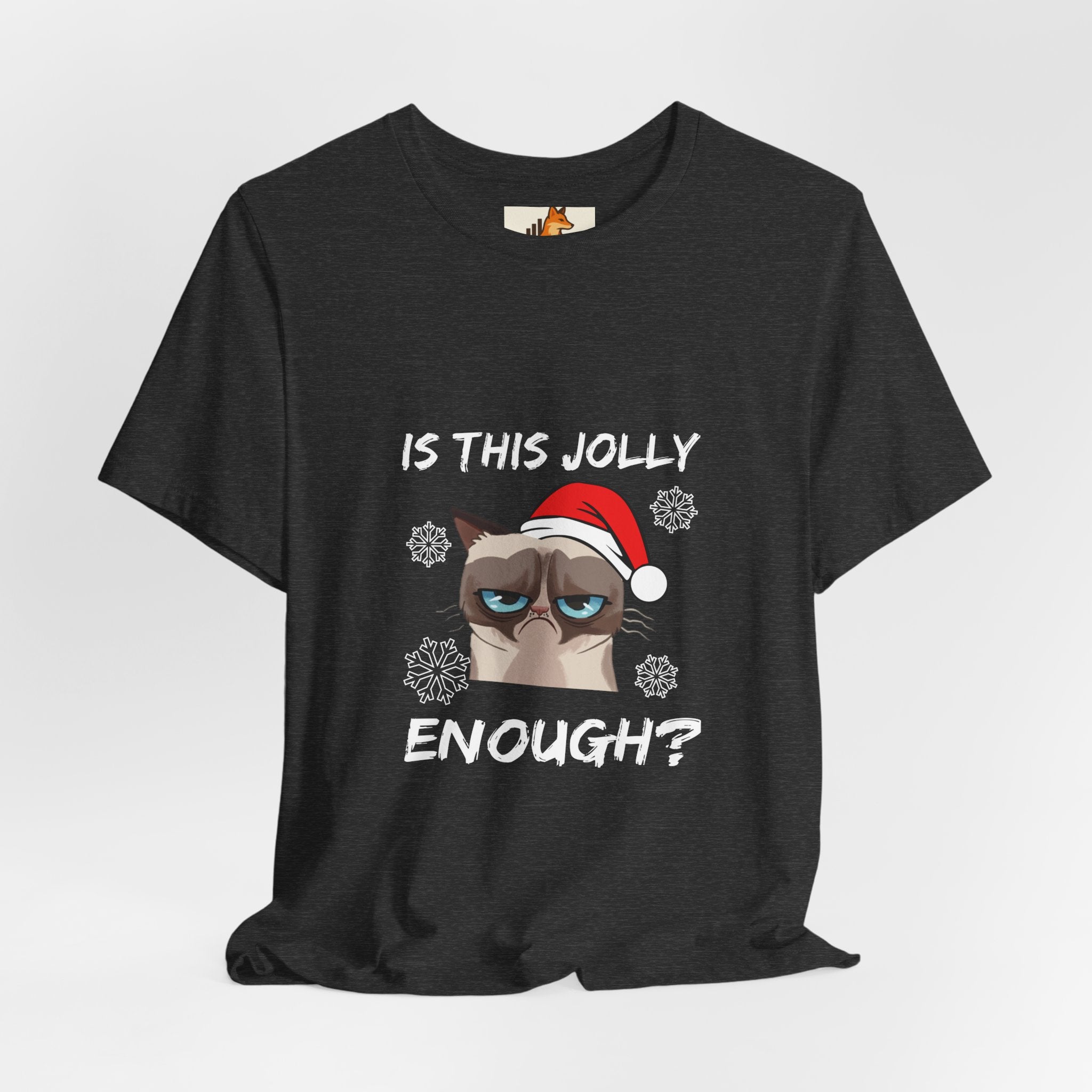 Grumpy Cat Santa Tee — Funny Holiday Graphic T-Shirt ('Is This Enough?')