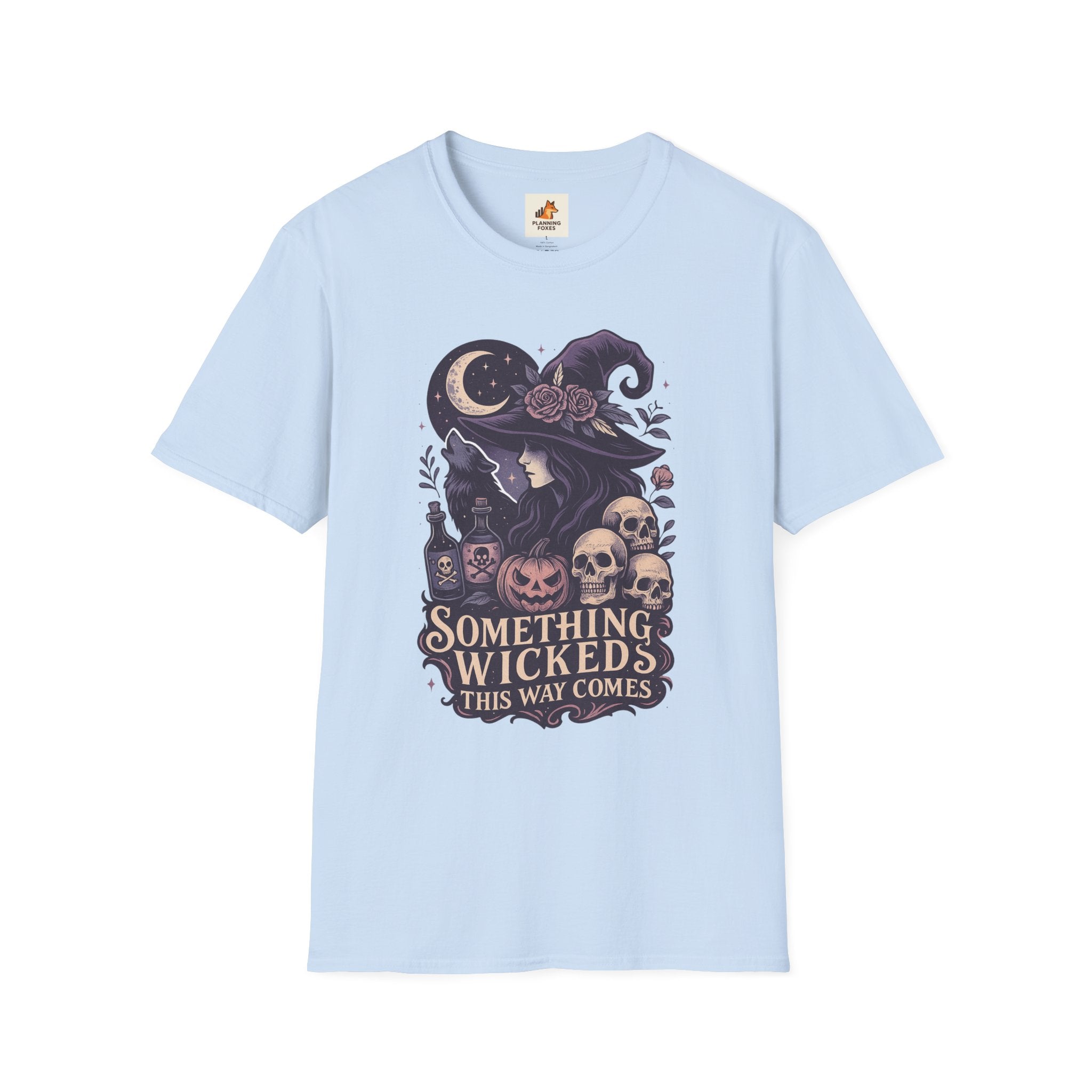 Witchy Moon T‑Shirt — "Something Wicked This Way Comes" Halloween Tee