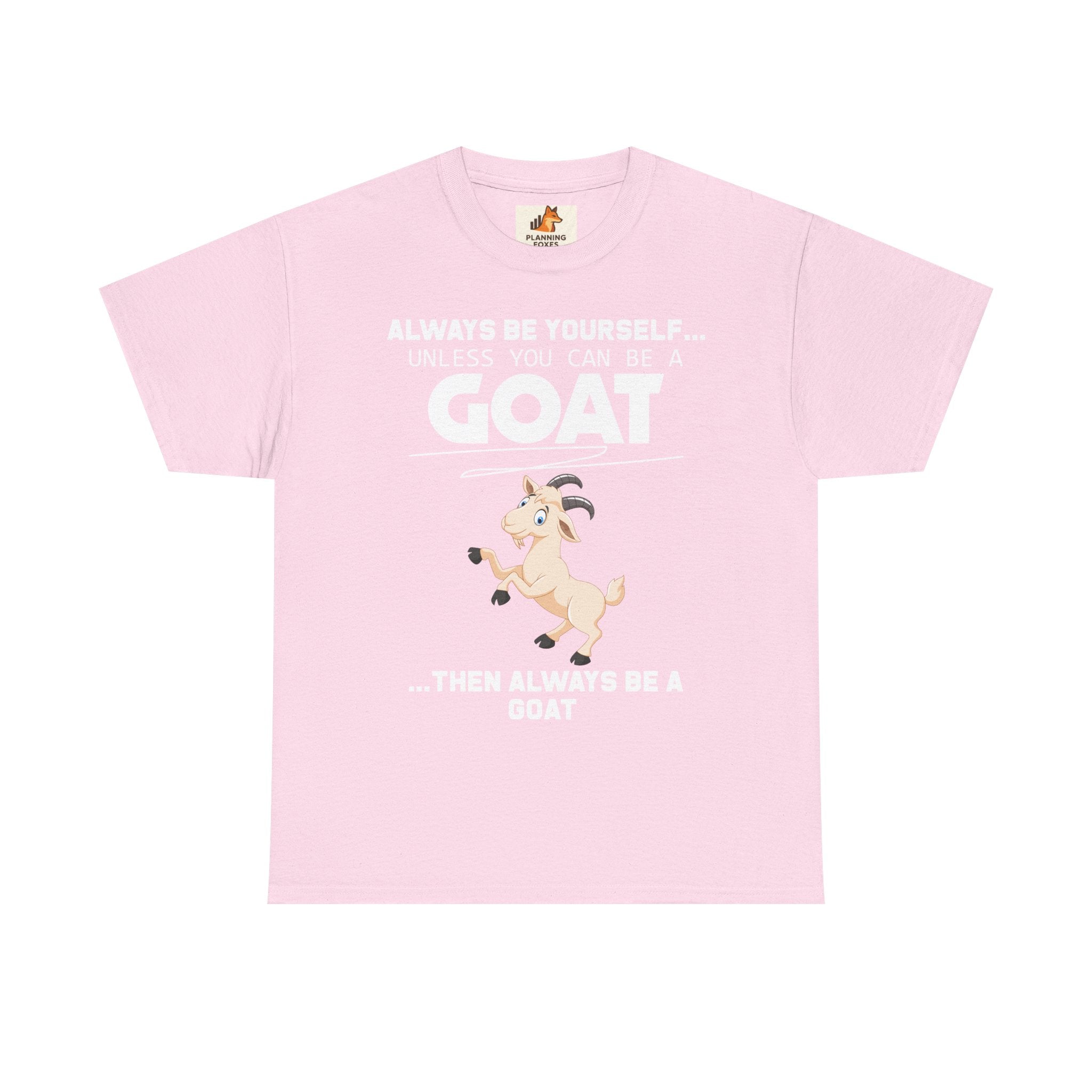 Cute Cartoon Goat Graphic Tee — Playful Farm Animal Shirt