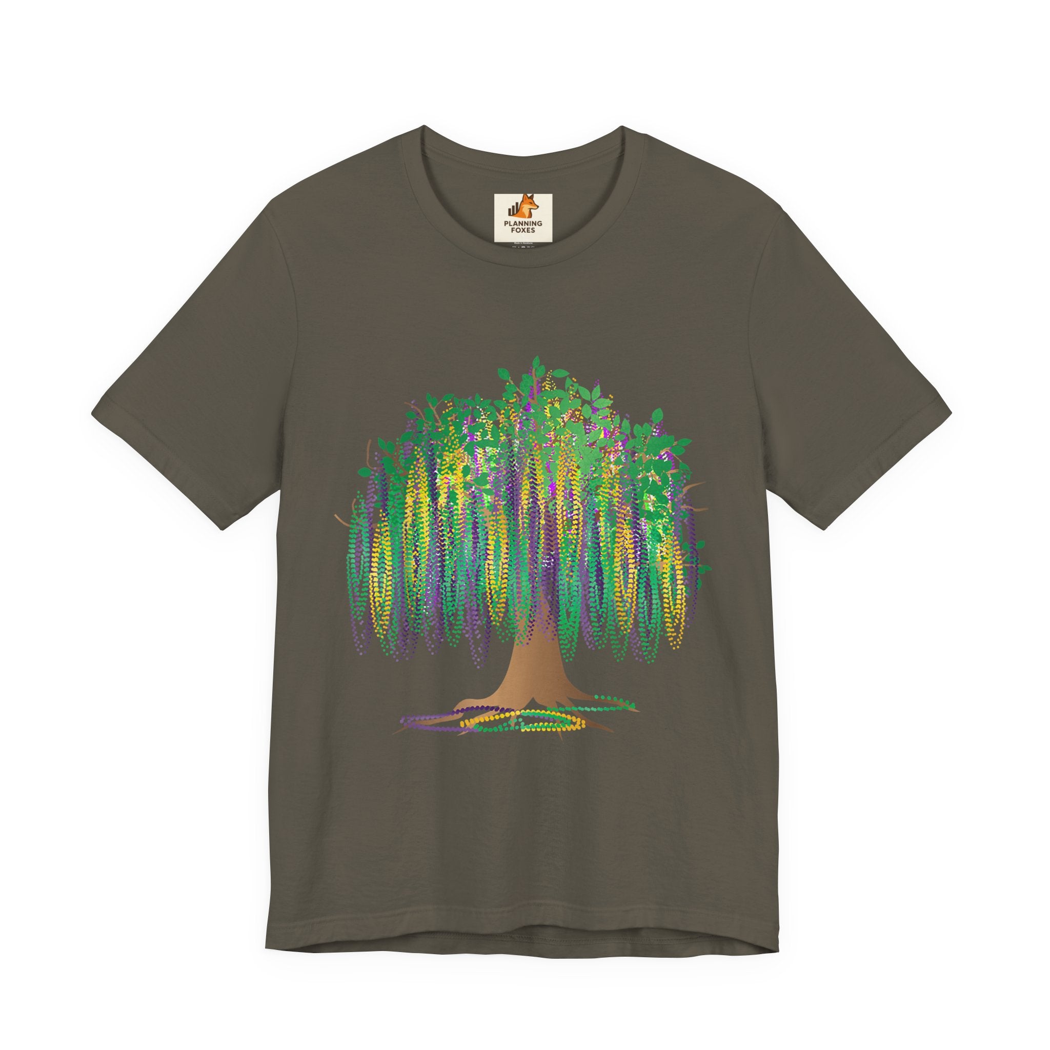 Mardi Gras Willow T-Shirt — Louisiana Fleur-de-Lis Tee