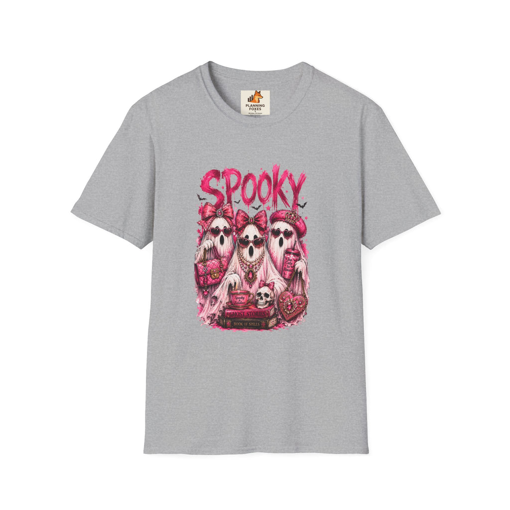Spooky Pink Skull Trio T-Shirt