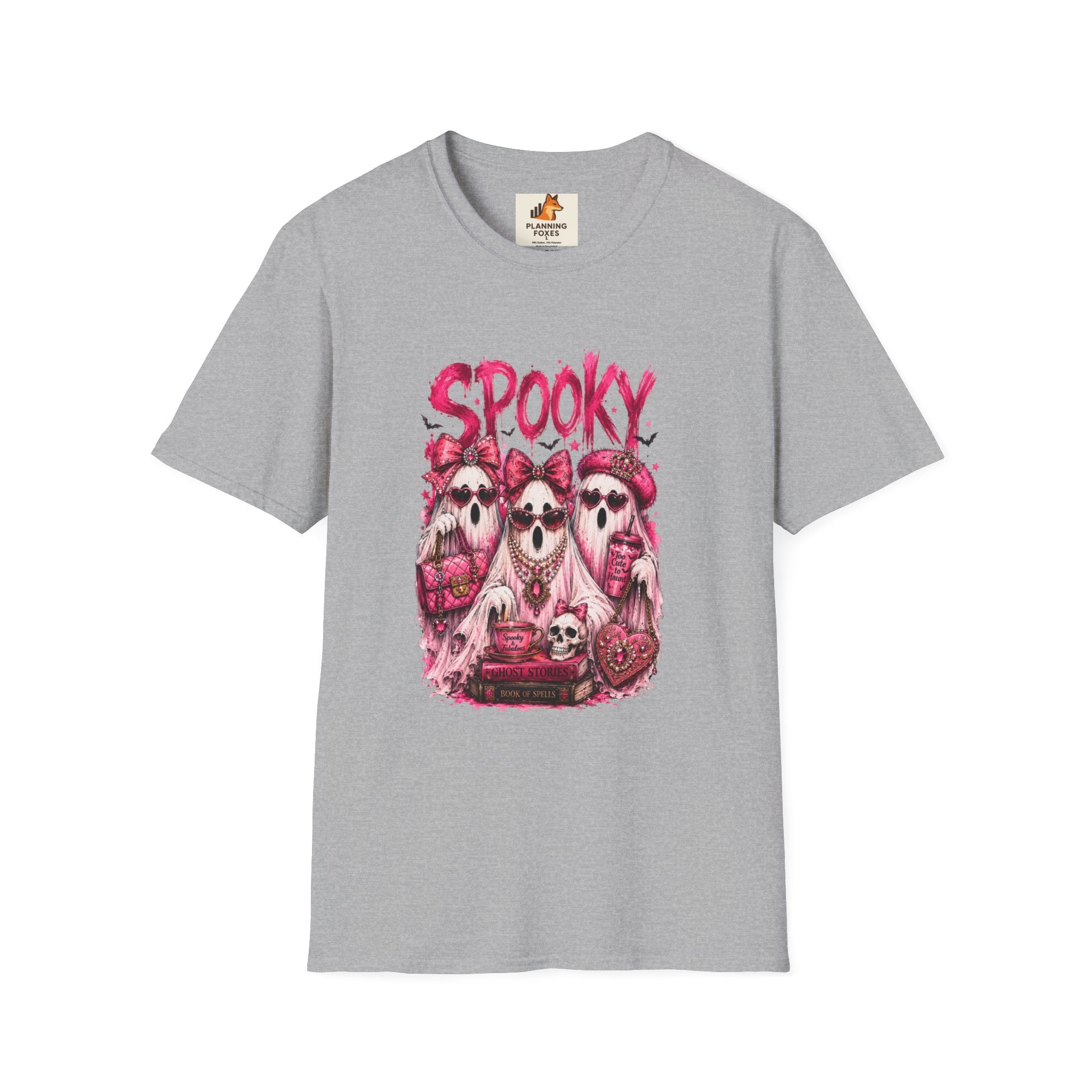 Spooky Pink Skull Trio T-Shirt
