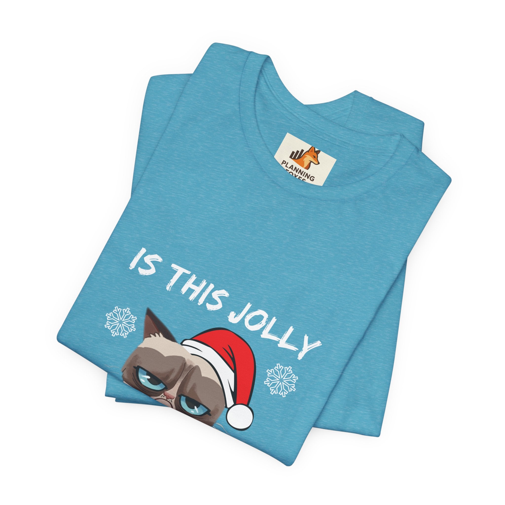 Grumpy Cat Santa Tee — Funny Holiday Graphic T-Shirt ('Is This Enough?')