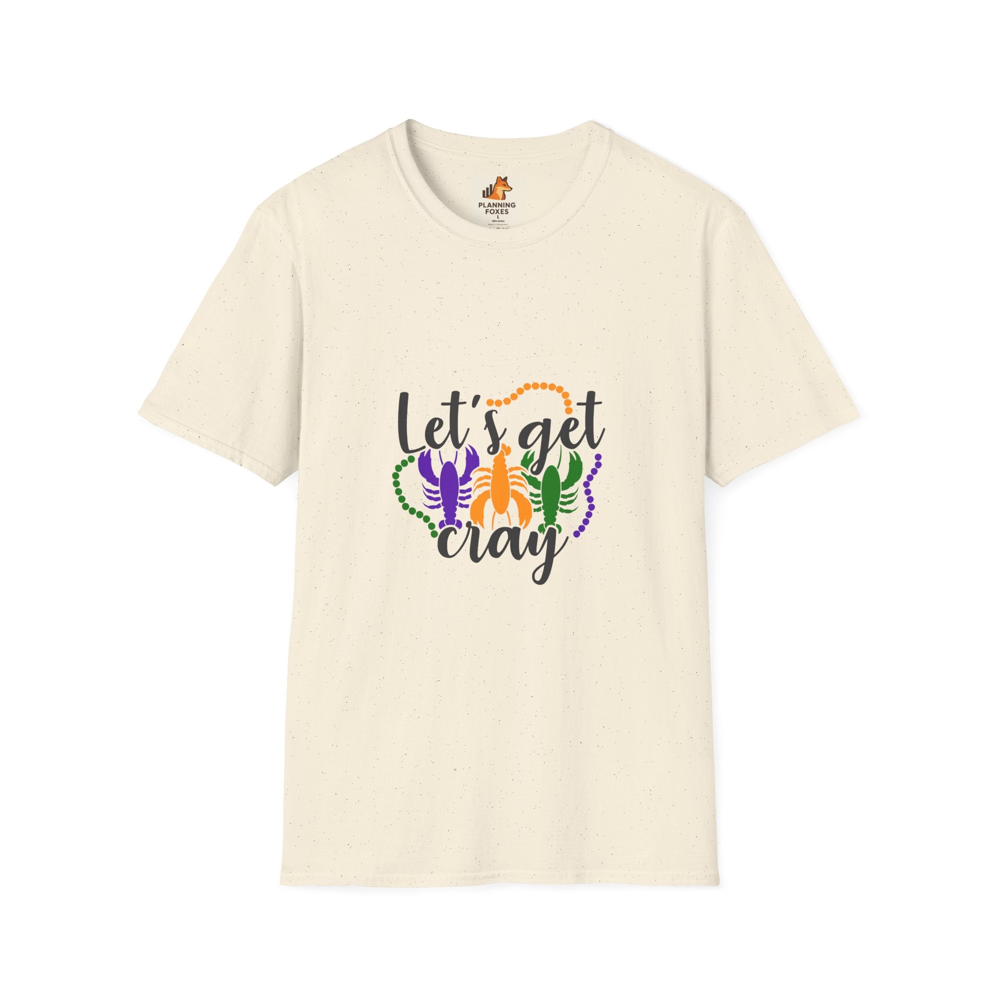 T-Shirt — "Let's Get Cray" Mardi Gras Crawfish Festival Tee