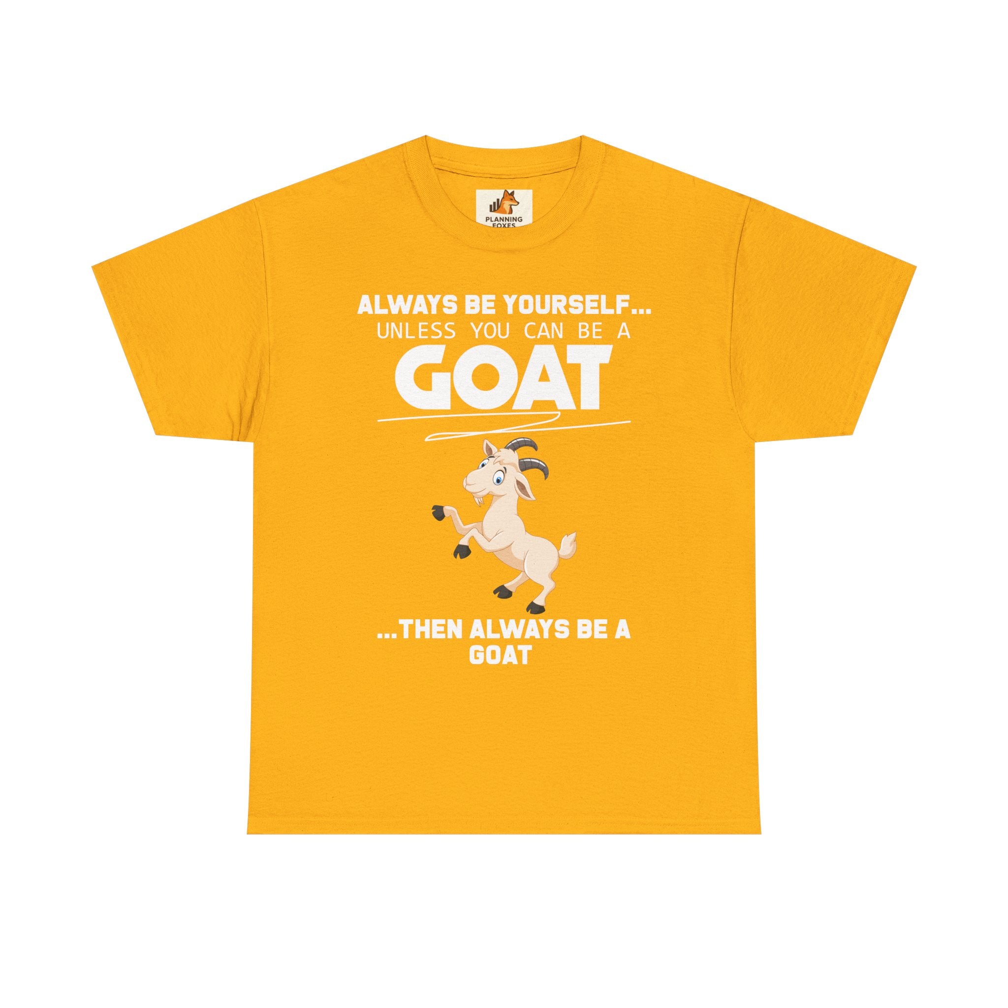 Cute Cartoon Goat Graphic Tee — Playful Farm Animal Shirt