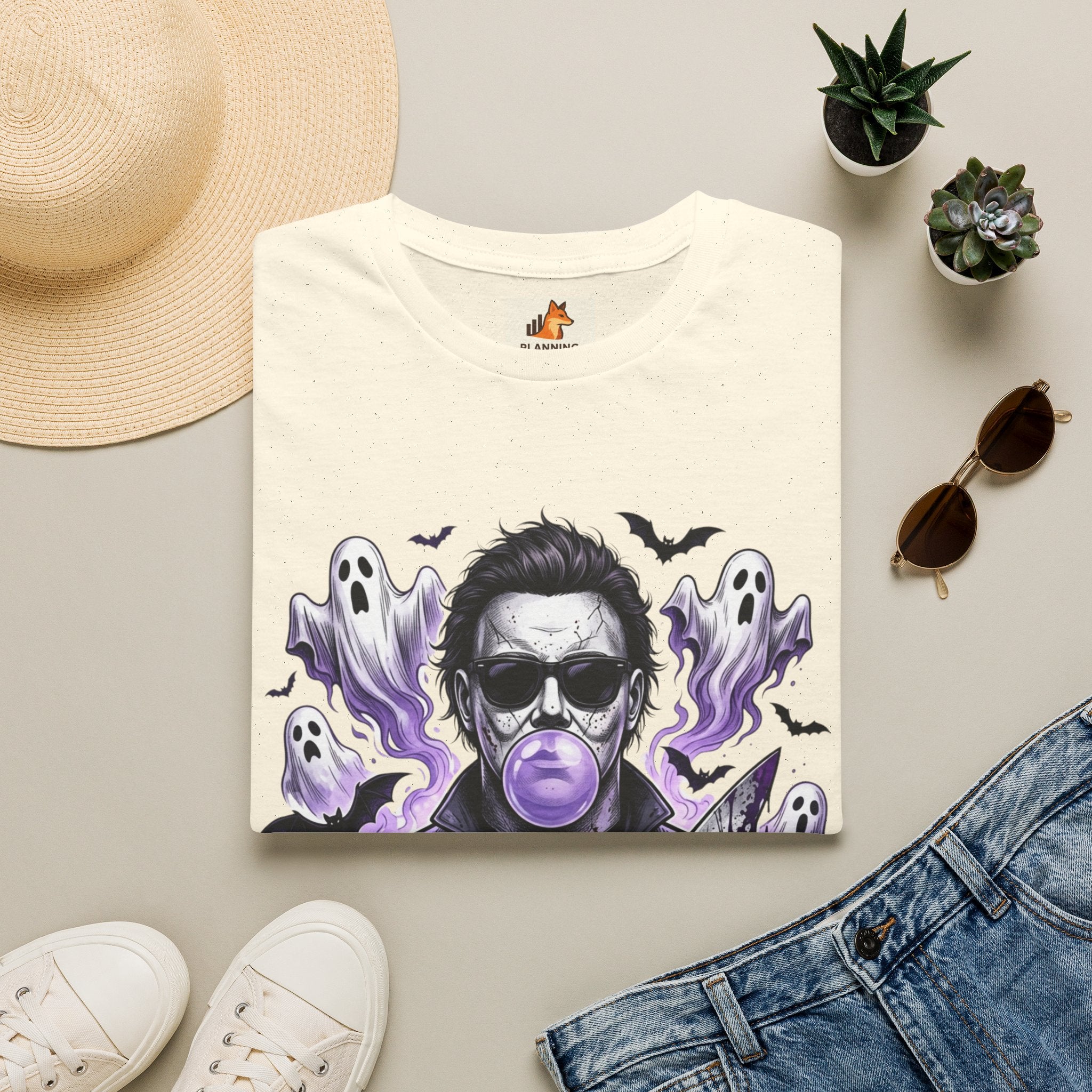 Vintage Horror Icon T-Shirt — Bubblegum Jason Design