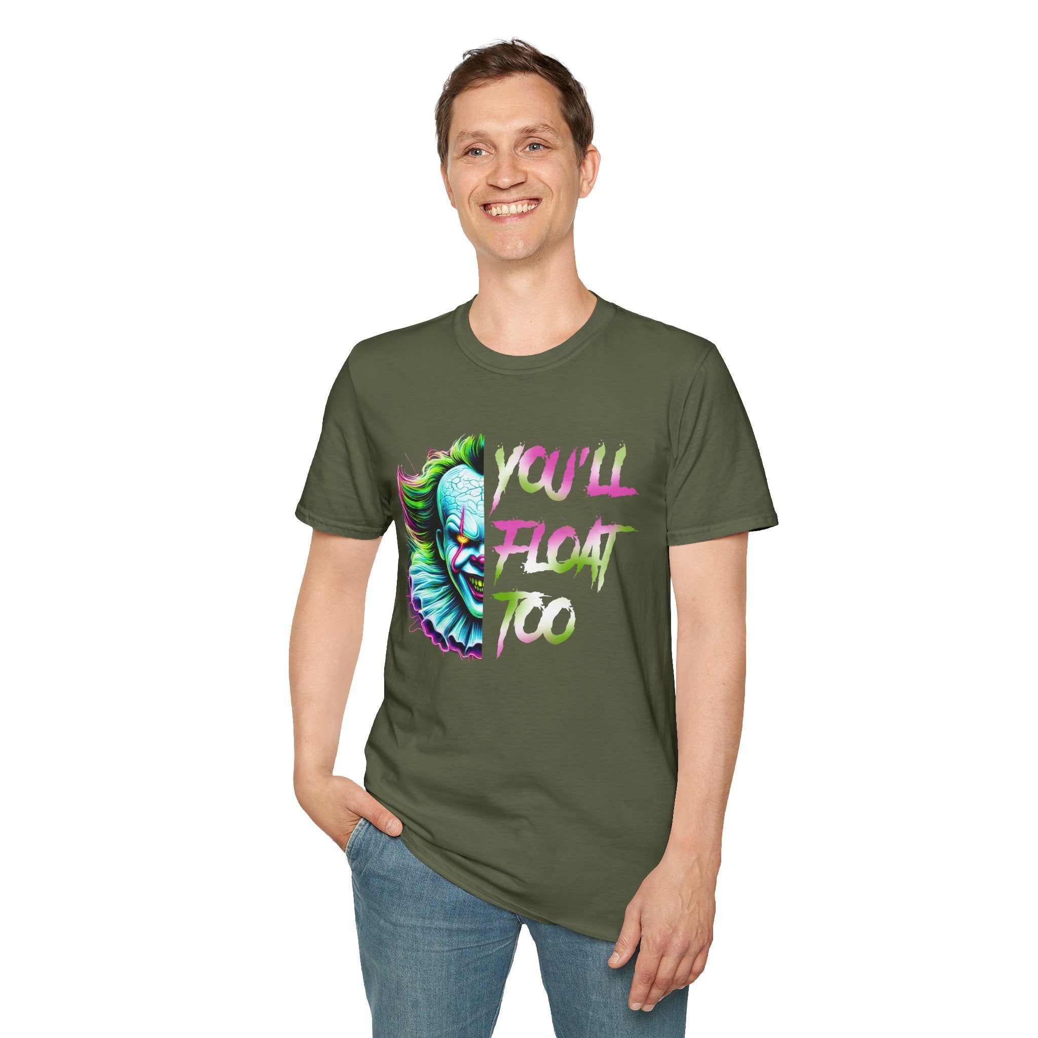 Horror Clown IT "You'll Float Too" T‑Shirt