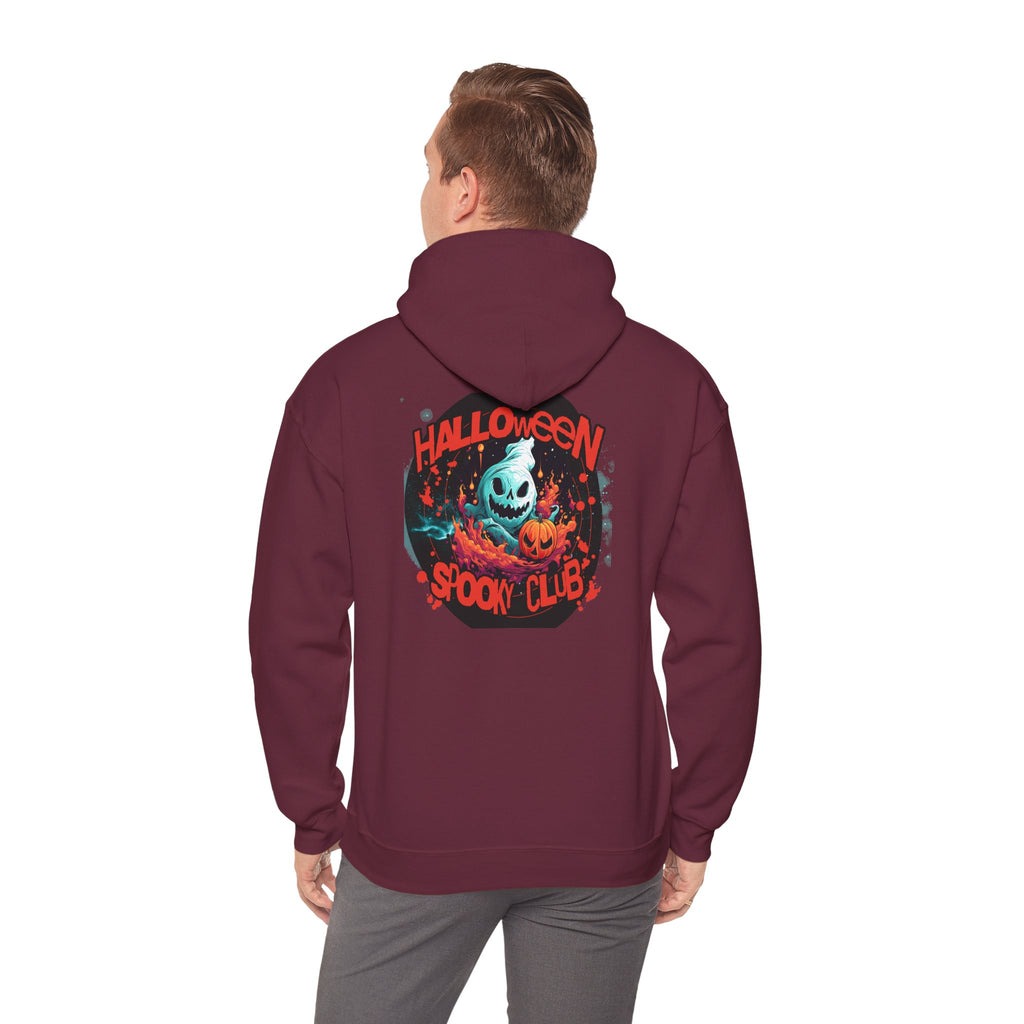 Halloween Spooky Club Hoodie — Fatality Retro Skull Horror Pullover