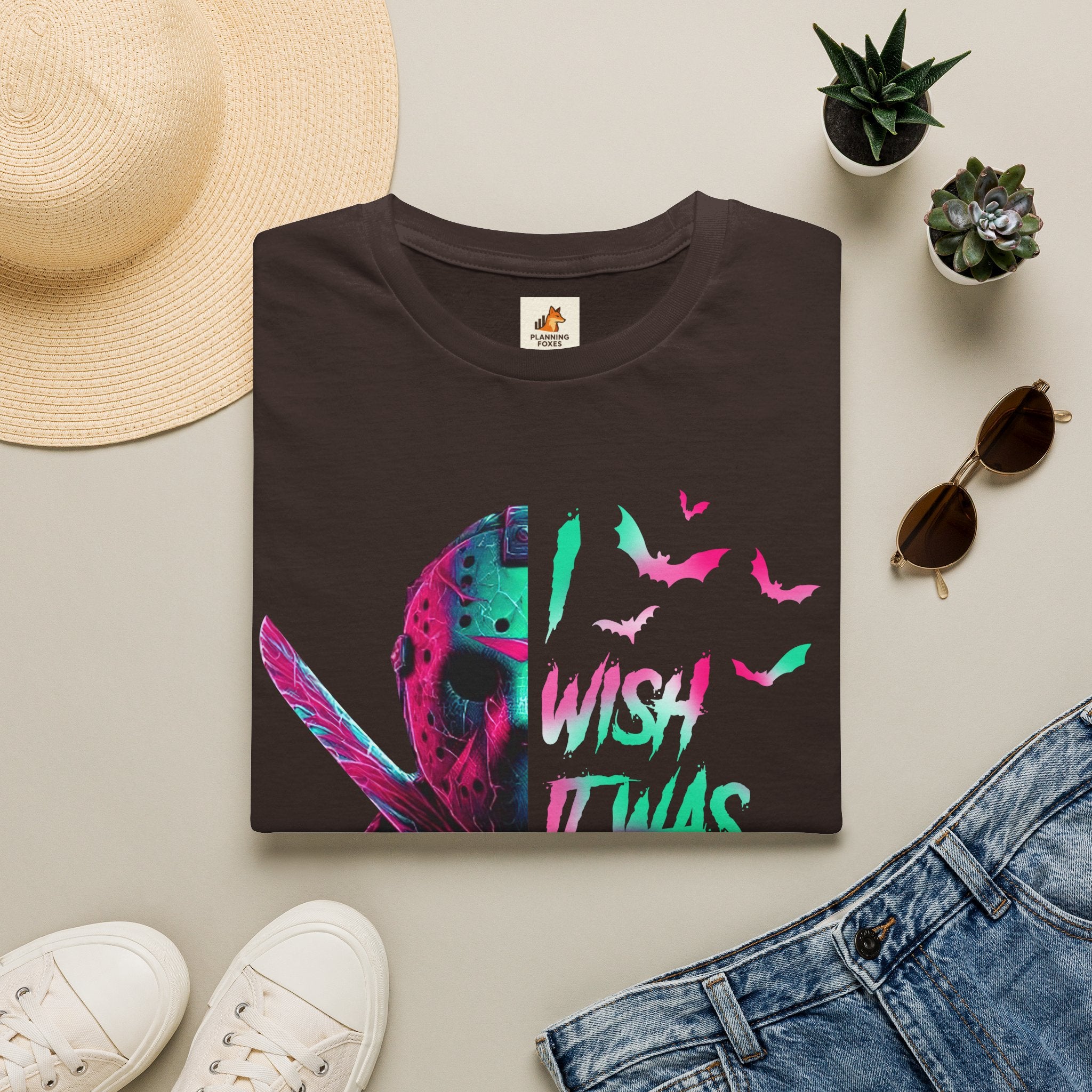 Friday Vibes T-Shirt — Neon Jason "Wish It Was Friday" Graphic Tee