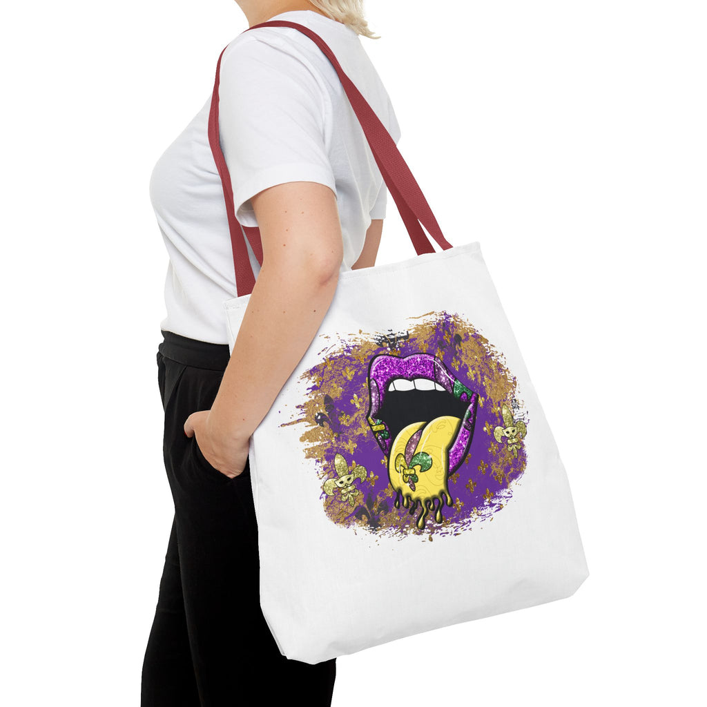Graphic Tote Bag — Mardi Gras Tongue Pop Art